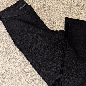 Mark By Avon Elegant Black Textured Ankle Pants